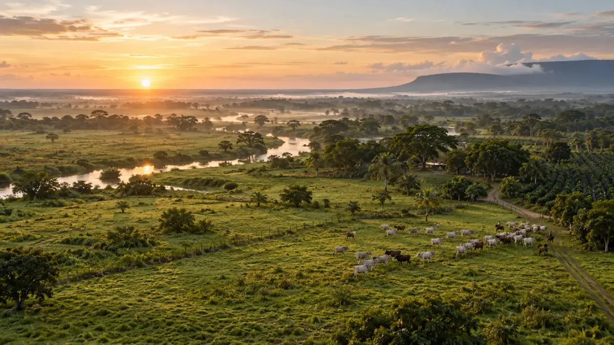 Paisaje del campo que inspira el proyecto